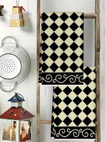 2 buc prosoape de mână cu model geometric și floral, lavete de curățat bucătărie, decor pentru casă și bucătărie, articole pentru petreceri în aer liber, potrivite pentru decorarea zilnică a bucătăriei și băii