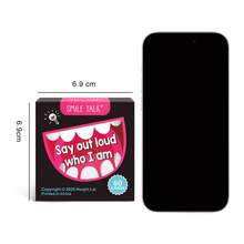 SMILE TALK 1PC "Say Out Loud Who I Am" Riddle Card Game, Tabletop Game, Party Entertainment, Funny Riddle Guessing Game, Holiday Gift For Friends, Valentine's Day/Halloween/Christmas Gift, Suitable For Friends' Party Interactive Games, Brain - Teasing Tabletop Game For Game Nights | 50 Cards - Black - View 4
