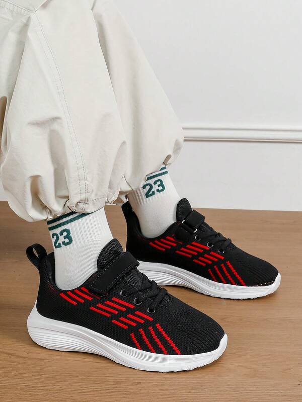 1 Pair 2025 New Style Kids' Casual Sports Shoes, Breathable Multi-Color Options, Non-Stuffy, Bouncy Soft Soles, Fashionable