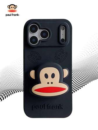  Officiellt licensierat Paul Frank mjukt silikontelefonskal, stötsäkert heltäckande med kameraskydd, design kompatibel med iPhone 12 13/14/15/16/17 Pro Max