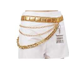 C-ZOFEK Kpop Anime Cosplay White Golden Outfits Women Dance Group Performance Halloween Costume - Lớn - Xem 4