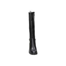 MTNG | Stivali con tacco Mustang Maya da donna – Stivali alti neri con fibbia – Stivali alti fino al ginocchio con cerniera laterale – Comodi tacchi alti – Plateau – Modello 55166 - nero - Visualizzare 3