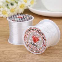 20/50m Roll Elastic String 0.8mm For DIY Bracelets Necklace Beading Jewelry Making Crystal Thread Party Balloon Cord Decorations