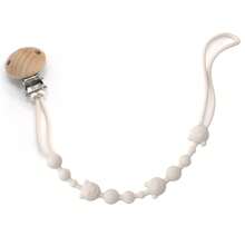Baby Pacifier Clip With Wooden Clamp, One-Piece Design, Silicone, Chewable, Suitable For Baby Clothes/Stroller/Crib, Baby Gift - Multicolor - View 7