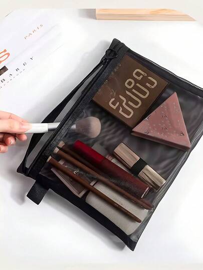 3pcs Small Cosmetic Bag, Mini Handbag, Zippered Cosmetic Bag, Cosmetic Storage Bag, Black Data Cable Storage Bag, Suitable For Storing Small Daily Or Travel Items, For Storing Cosmetics, Travel Toiletries, Dressing Table, Travel, Cosmetic Bag, Travel Essentials, Organizer, Storage, Gift, Accessory, Nail, Large Capacity Storage Bag, Bag, Cosmetic Storage,Christmas Gifts,Pouch,Travel,Gifts For Women,Women's Necessaire,Travel Essential,Pouch,Clutch / Small Handbag,Necessaire,Makeup Organizer,Makeup Organize,Pouch,Brush Holder,Mini Pouch,Large Capacity Pouch