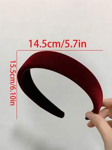 1 قطعة شريط شعر أنيق وعملي وأنيق باللون الأحمر الداكن للنساء، مناسب للارتداء اليومي، إكسسوارات شريط الشعر، حلقة الشعر، للمنزل، وشريط العناية بالبشرة