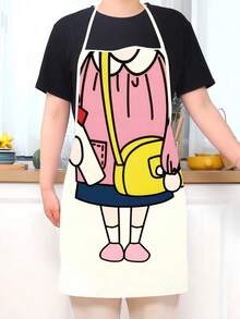 1pc Elegant Chef & Cosmetic Element Pattern Apron, Polyester Fiber, Handwashable, Glossy Surface, Suitable For Home And Professional Use, Professional Apron | Sports Apron - Multicolor - View 7