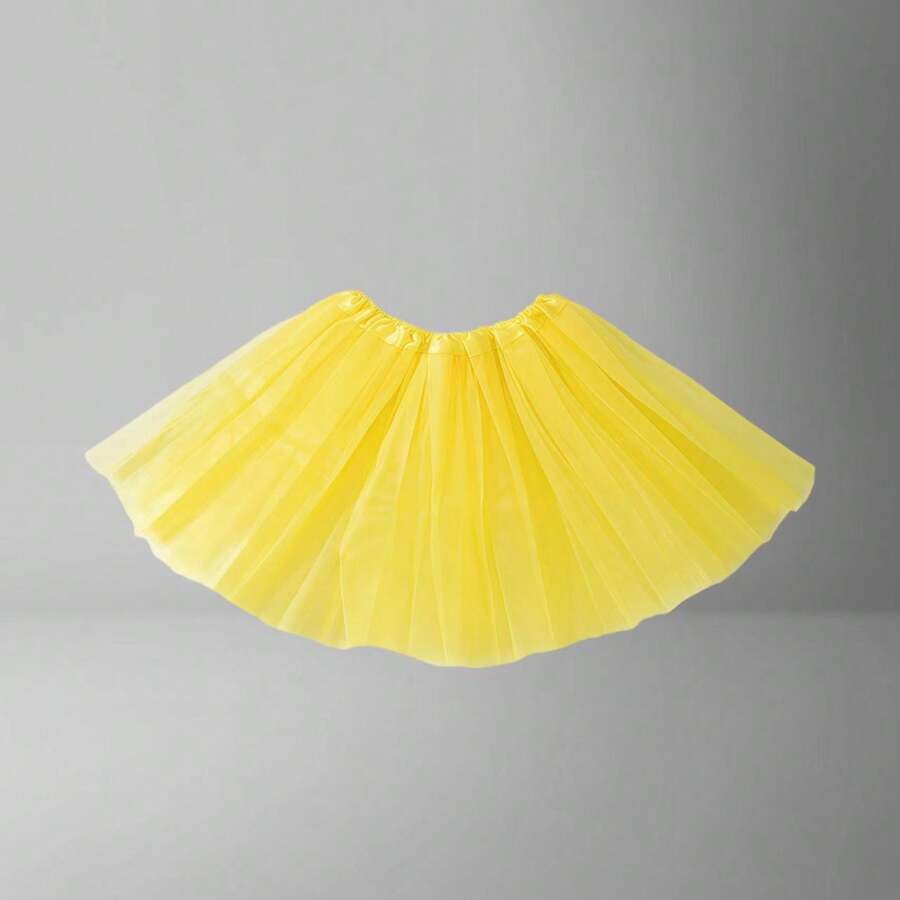 1 pieza Falda tutú de estrella de festival de princesa, adecuada para niñas de 3 a 8 años para actuaciones de baile de festival de princesa - Multicolor - Ver 1