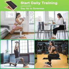 Slant Board Calf Stretcher Folded Wooden Calf Incline Board For Yoga Workout - Hitam - View 9