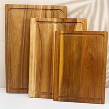 1/2/3pcs Wooden Cutting Board & Tray Set, Multi-Functional Kitchen Tool