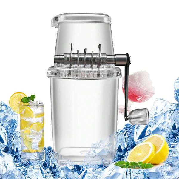 Manual Ice Crusher For Home Use, 6.3*4.7*9.4in Portable Ice Crusher, Manual Hand Crank Ice Crusher For Making Cold Drinks, Milk Tea, Smoothies, Milkshakes, Chilled Beer, Cold Cuts/Salads/Dips