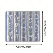 Plantillas de uñas con forma de mariposa, moldes de lazos para uñas, diversos moldes de silicona con forma de lazo para uñas, lazos de cinta con forma de corazón para uñas, moldes de arte de uñas DIY, modelos de grabado 3D - Perfectamente adecuados para accesorios de salón y decoración de manicura, herramientas esenciales para uñas, accesorios de arte de uñas, juegos de uñas, suministros técnicos para uñas, diseño de corte preciso, plantillas reutilizables para herramientas de uñas para profesionales de la belleza e accesorios indispensables para el arte de uñas