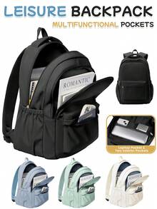 Mochila para mujer, mochila para portátil para chicas, mochila escolar impermeable, mochila de viaje y trabajo, mochila universitaria, mochila casual de día para estudiantes de secundaria, enfermeras, profesores, adecuada para universidad, exterior, compras, viajes, campamento, regalo para novia, compañeras de clase