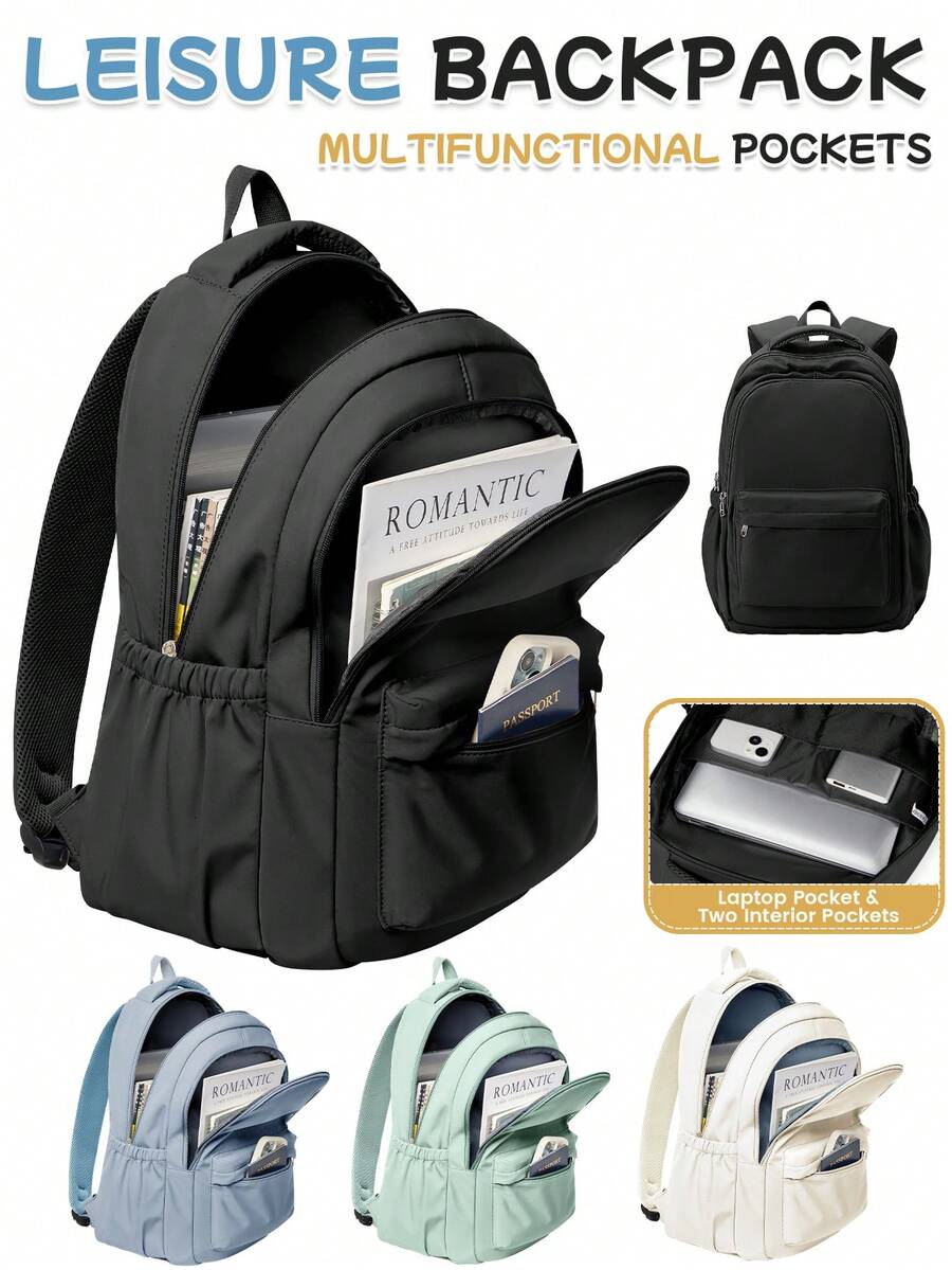 Mochila para mujer, mochila para portátil para chicas, mochila escolar impermeable, mochila de viaje y trabajo, mochila universitaria, mochila casual de día para estudiantes de secundaria, enfermeras, profesores, adecuada para universidad, exterior, compras, viajes, campamento, regalo para novia, compañeras de clase