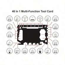 Multifunctional 46 In 1 Tool Card Carry Multi-Purpose Survival Accessories With You Outdoors Gadgets Portable Camping Tool Card - Multicolor - View 5