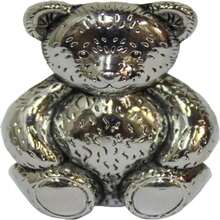 Burden Bear Zinc Pocket Charm W_Story Card By Ganz - White - View 2