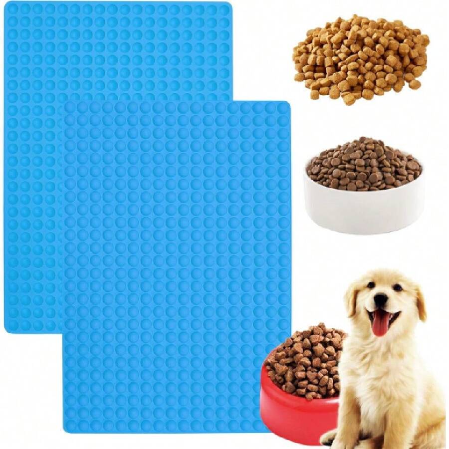2Pcs 468-Cavity Round Silicone Chocolate Drop Molds/Dog Treats Mold For Baking, Semi Sphere Guy Candy Molds For Pet Treats Ganache Jelly Caramels,24533505 - 紅白色 - 查看 1