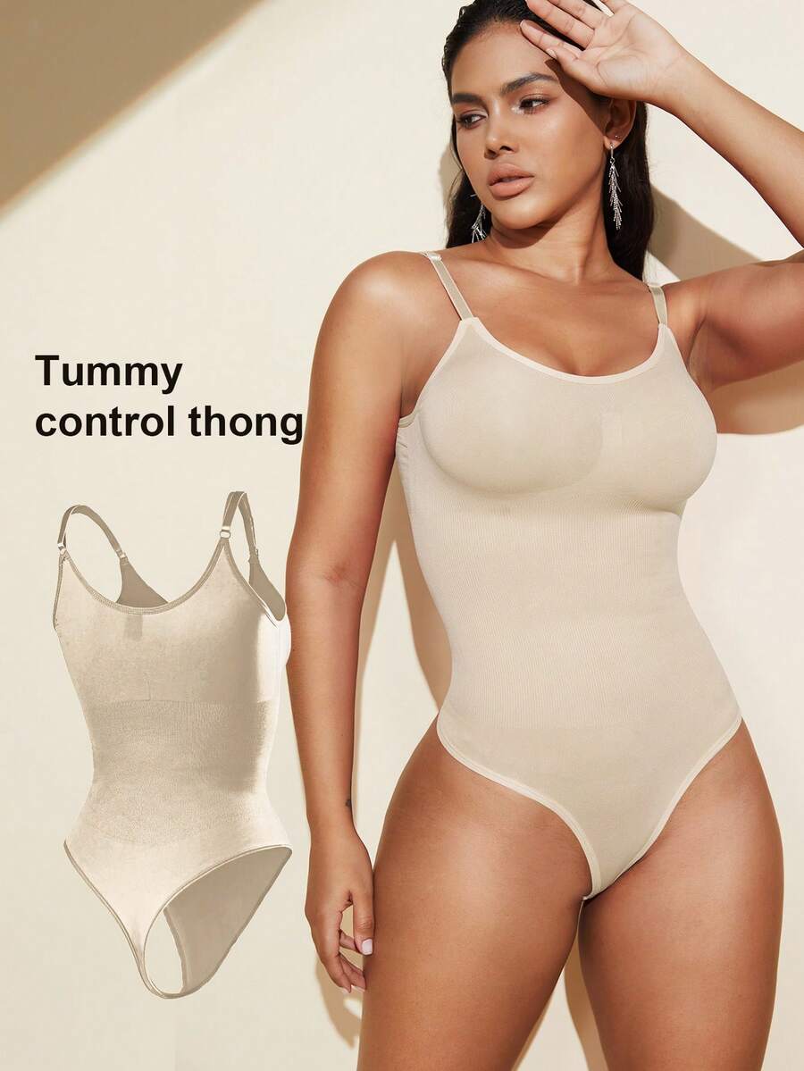 1 bộ áo định hình liền thân không đường may dành cho nữ, kiểu quần lọt khe, áo định hình giúp thon gọn vóc dáng, áo định hình vòng eo, đồ tập eo.