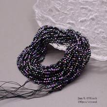 2毫米 1串 180颗 玻璃珠 小刻面玻璃吊坠隔珠 用于珠宝制作 DIY配件 - 2mm 瓷料小珠子 - 查看 25