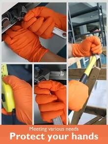 20 piezas Guantes de nitrilo desechables, con textura de diamante para un agarre mejorado, doble y protección reforzada, multiusos para cocina, herramientas y cuidado personal