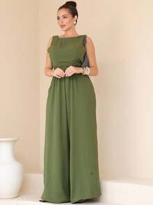 Jumpsuit, Pantaloons, Tank Top, Belt, Custom Tailoring - 綠色 - 查看 10