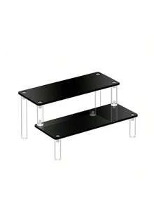 1pc Black Acrylic Ladder Stand Display Stand, Multi-Purpose Display Stand, Used For Cosmetics/Perfume Bottle/Hand-Made/Glasses And Other Placement, Display Living Room/Bedroom. Back To School
