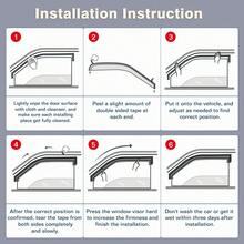 GEARZAAR For Mercedes A-Class W176 2012-2018 5 Door Hatchback Wind Deflectors 4pcs Tinted - Default - View 6