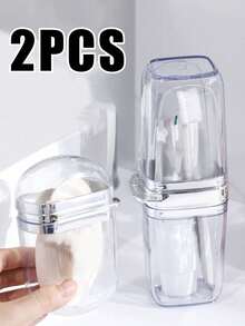 White Portable Travel Soap Dish And Toothbrush Holder Set - Durable Plastic, Oval Shape, Essential For Camping, Gym, And Bathroom Accessories,Suitable For Going Out, Traveling, Accommodation, Travel, And Business Trips,It Can Also Be Given As A Gift To Family And Friends,Back To School Gifts,Teacher Gifts