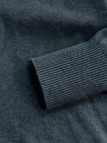 优质细针织高领单排扣开衫，时尚百搭，适合秋冬 - 深灰色 - 查看 5