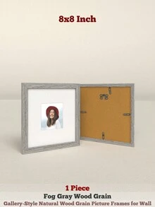 XXBANZHUAN 复古做旧经典风格画廊风格相框 | 12x16/8x10/8x8/5x7 英寸 | 升级弹簧夹 | 6 种天然木纹图案（浅灰色/深灰色/红棕色/黑色/浅木色/风化白色）| 非常适合客厅/卧室/书房/办公室装饰