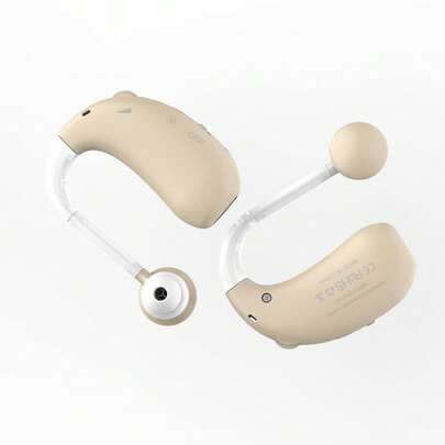 2 件隐形降噪放大器，适用于轻度听力损失的成人和老年人 - 可充电移动助听器，配有舒适的硅胶耳罩，