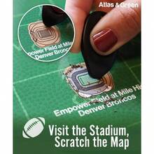 Scratch Off, All US States, Large 28x16.5 Travel Map. Places I've Been Map World Poster Scratch Off Map. Accessories Tube - US Football Stadiums - View 4