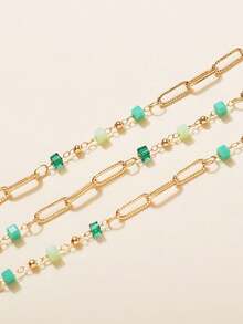 Bead Decor Necklace - Multicolor - View 4