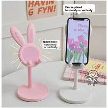 Kleiner Kaninchen Handyhalter, Büro Schreibtisch Handyhalter, verstellbar, süßer Stil für Studenten, Faul Zuhause Selfie Live-Streaming Ständer, Schreibtisch Zubehör