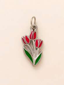 1PC Fashion Flower Series Stainless Steel Pendant DIY Handmade Accessory Gold Plated Color Preserved - Multicolor - View 27