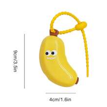 香蕉形牙刷架和旅行盒 - 可爱的笑脸设计，带防尘罩的便携式卫生收纳盒，塑料浴室收纳盒香蕉形牙刷架带牙膏隔层，塑料旅行盒，便携式 ABS 设计 - 居家和旅行必备，独特有趣的礼物创意（黄色、绿色） - 适合家庭、旅行和成人 - 彩色 - 查看 10