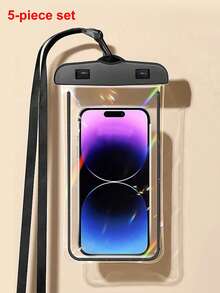 通用防水手机袋 - 荧光防水壳，兼容 15 14 13 12 11 Pro Max XS Plus 等 7.0 英寸及以下手机，防水手机干袋，沙滩度假必备