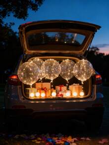 Conjunto de 10 balões transparentes com luzes LED - Ideais para casamentos, despedidas de solteiro(a), aniversários, decoração de casamentos, cenários, balões de hélio transparentes, festas com luzes neon, surpresas românticas, presentes de aniversário para noivas, decoração de festas de casamento, decoração de festas de Natal e Dia dos Namorados. - Ouro - Ver 6