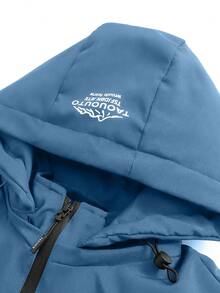 Men's Winter Ski Jacket, Waterproof Windproof Warm Lined Detachable Hooded Warm Winter Coat, Suitable For Skiing, Hiking, Camping, Mountain Climbing - Navy Blue - View 4