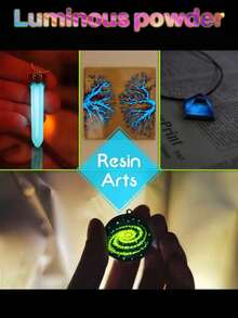 12 Colors/6 Colors 5g Each Glow Powder, DIY Epoxy Resin Kit - Shiny Glowing Effect, Suitable For Handmade Jewelry And Crafts | No Power Needed | Luminous Formula | Epoxy Resin Dye. Glow Powder Resin Dye, And Long-Lasting For Art, DIY Nail Art, Epoxy Resin Pigment, DIY Crafts And Theme Parties - Multicolor - View 8