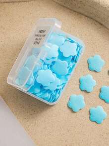 1 Pack Portable Disposable Petal Soap Papers, Mini Antibacterial Scented Soap Sheets, 4 Plant-Derived Fragrances, Rich Lather For Convenient Cleansing