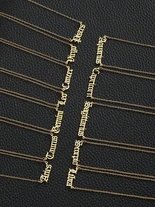 1pc Fashionable Stainless Steel Constellation Letter Pendant Necklace For Women For Party For Daily Decoration