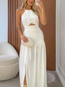 Camila Dress – Sensory Elegance In Marrant | Modern Cut & Perfect Fit I Thin Straps Crossed At The Back I 2025 I New Year/Christmas - 白色 - 查看 1