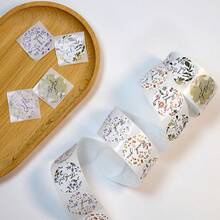 500 张/卷花卉“谢谢”贴纸，1 英寸圆形，Ins 风格，北欧风格，绿色清新标签贴纸，多色图案，2 种选择，自粘圆形密封贴纸，适用于礼物、信封、卡片、派对 DIY 装饰、PVC 贴纸贴花、婚礼装饰 - 彩色 - 查看 9