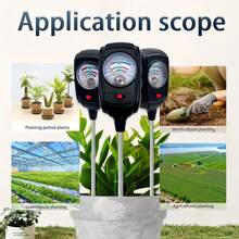 Testador de solo 3 em 1, testador de umidade/fertilidade/PH do solo para nutrientes de jardim, gramado, jardinagem, agricultura, plantas de interior e exterior, medidor de pH do solo, kit de teste de solo, sem necessidade de bateria