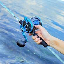 1.8M Resin Fishing Pole Conventional Reel Combo With Rod EVA Handle, Medium Heavy For Catfish Salmon And Steelhead - Multicolor - View 14