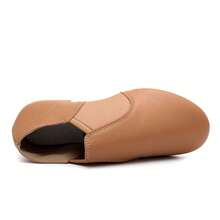 Soft Leather Jazz Shoes, Lightweight Black Flat Shoes, Ballet Shoes, Yoga Shoes, Unisex Dance Shoes - Brown - View 2