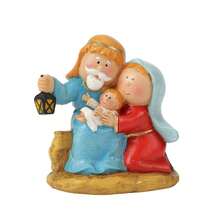 Decoración navideña de mesa: Figuras del Nacimiento, centros de mesa para fiestas en casa, bandeja de varios niveles - Azul - Ver 7
