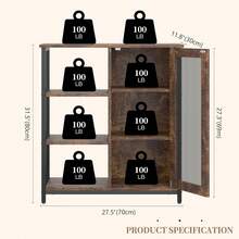 Mini Coffee Bar Cabinet With Storage, 27.5'' Small Kitchen Bar Table, Cute Corner Bar Cabinet For Tea, Buffet Sideboard Cabinet For Dining Room, Farmhouse Coffee Station For Wine (Brown),24615204 - 巧克力棕 - 查看 2