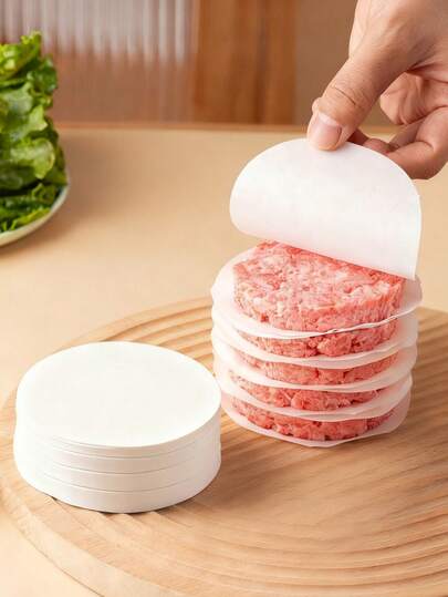 500pcs Non-Stick Burger Patty Paper, Burger Press Wax Paper Rounds, Baking Oil Absorbing Paper Discs Suitable For Baking, Grilling - Separates Burger Patties, Cookies, Tarts, Mousse